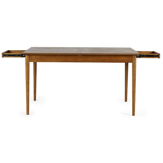 Lowry Extending Wooden Dining Table With 4 Chairs In Cherry