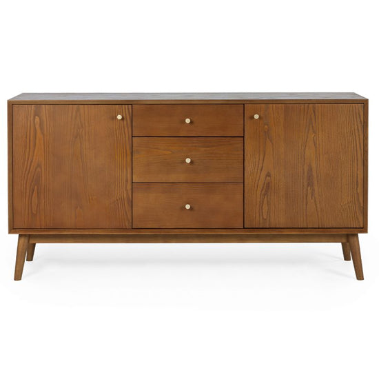 Lowry Wooden Sideboard Large With 2 Doors 3 Drawers In Cherry