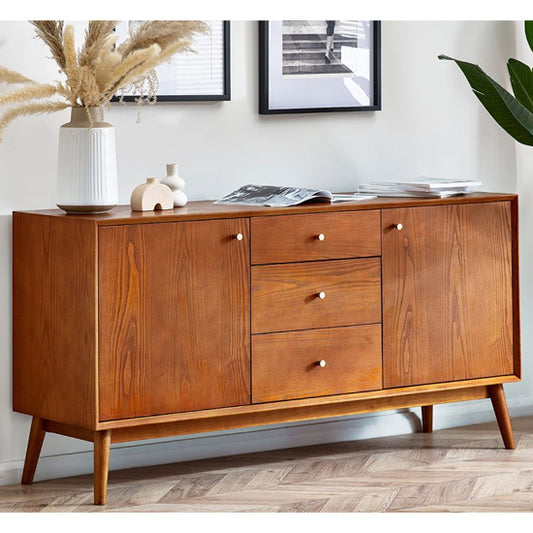 Lowry Wooden Sideboard Large With 2 Doors 3 Drawers In Cherry