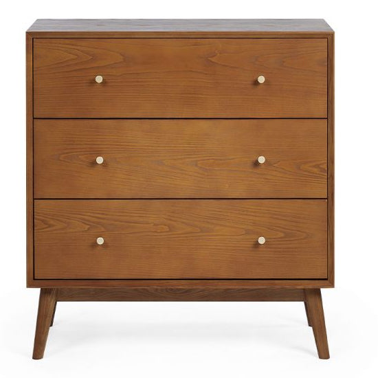 Lowry Wooden Chest Of 3 Drawers In Cherry
