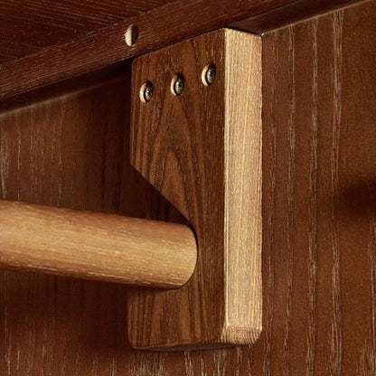 Lowry Wooden Wardrobe With 2 Doors 1 Drawer In Cherry