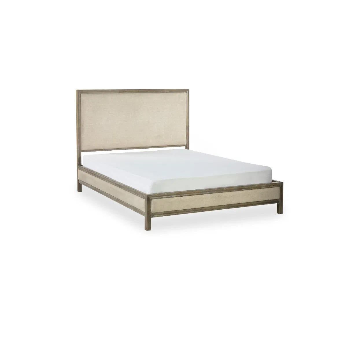 Lucie Wooden King Size Bed In Ivory And Limed Oak