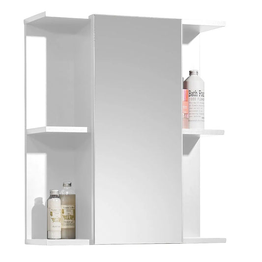 Mandy High Gloss Mirrored Bathroom Cabinet With 1 Door In White
