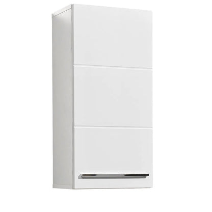 Mandy Wall Hung High Gloss Bathroom Cabinet With 1 Door In White