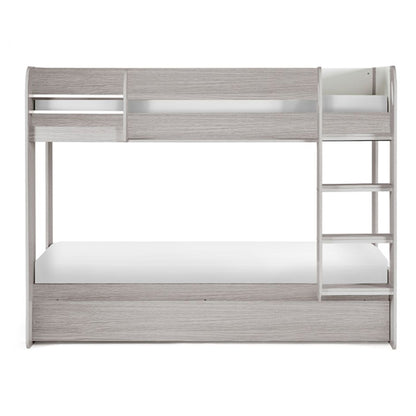 Mars Wooden Bunk Bed With Underbed In Grey Oak