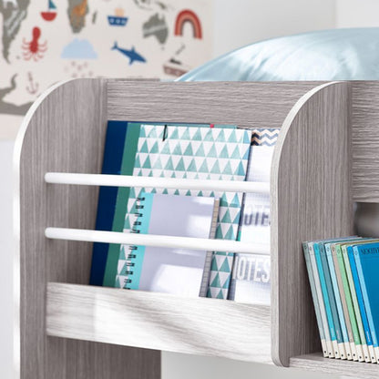 Mars Wooden Bunk Bed With Underbed In Grey Oak