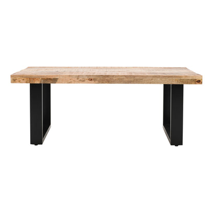 Surrey Solid Mango Wood Coffee Table In Rough Swan