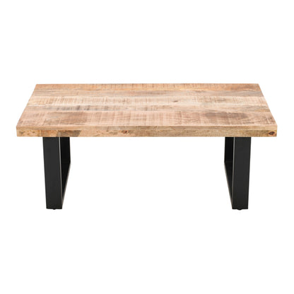 Surrey Solid Mango Wood Coffee Table In Rough Swan
