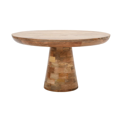 Surrey Solid Mango Wood Coffee Table Mushroom Style In Rough Swan