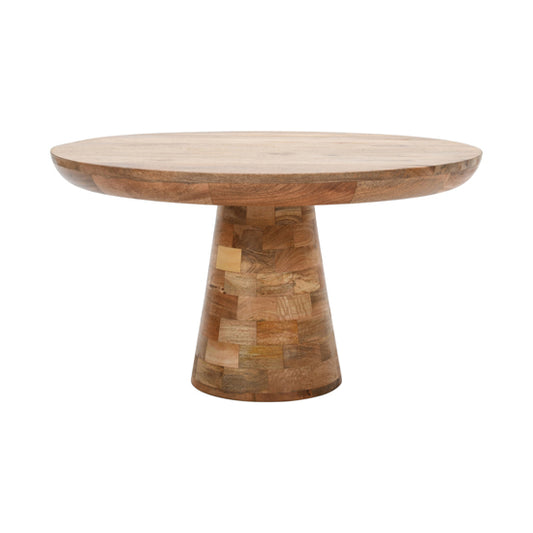Surrey Solid Mango Wood Coffee Table Mushroom Style In Rough Swan
