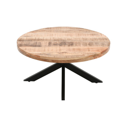 Surrey Solid Mango Wood Coffee Table With Metal Spider Legs