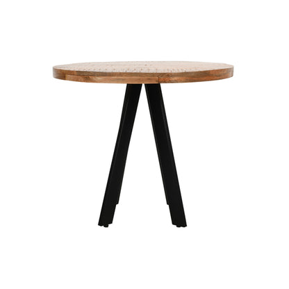 Surrey Solid Mango Wood Round Dining Table In Rough Sawn