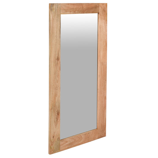 Surrey Solid Mango Wood Extra Long Wall Mirror In Rough Swan