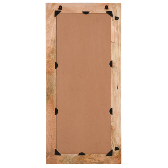 Surrey Solid Mango Wood Extra Long Wall Mirror In Rough Swan