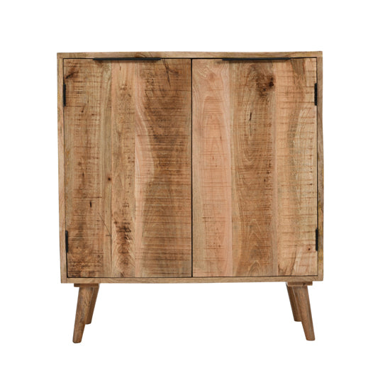 Surrey Solid Mango Wood Drinks Cabinet In Rough Swan