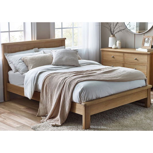 Memphis Wooden Double Bed In Limed Oak