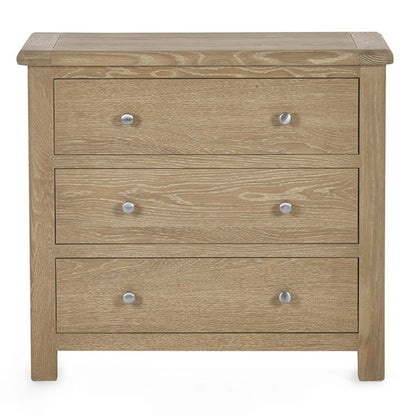 Memphis Wooden Chest Of 3 Drawers In Limed Oak
