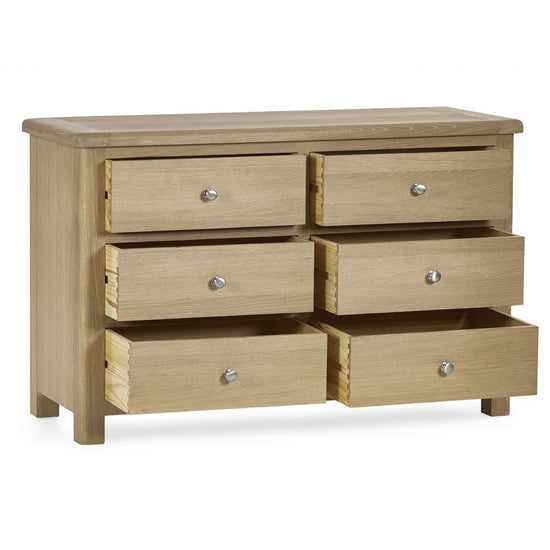 Memphis Wooden Chest Of 3 Drawers In Limed Oak