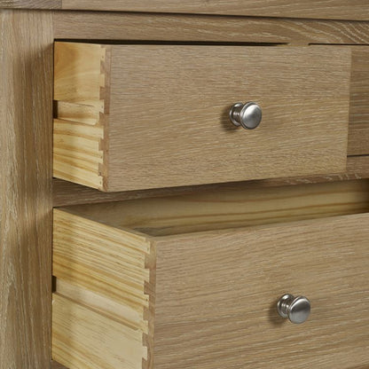 Memphis Wooden Chest Of 5 Drawers In Limed Oak