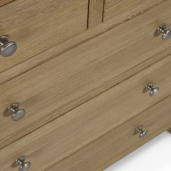 Memphis Wooden Chest Of 5 Drawers In Limed Oak