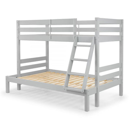 Merlin Wooden Triple Sleeper Bunk Bed In Dove Grey