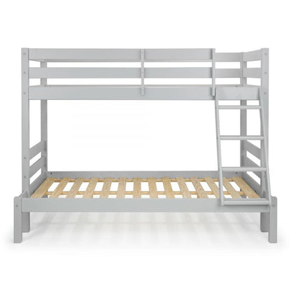 Merlin Wooden Triple Sleeper Bunk Bed In Dove Grey