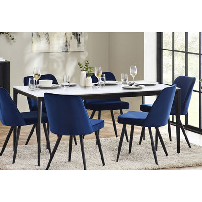 Miami Rectangular Sintered Stone Dining Table In White