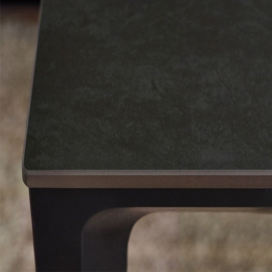 Miami Rectangular Sintered Stone Dining Table In Slate Grey