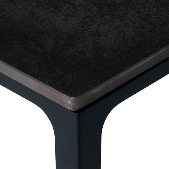 Miami Rectangular Sintered Stone Dining Table In Slate Grey