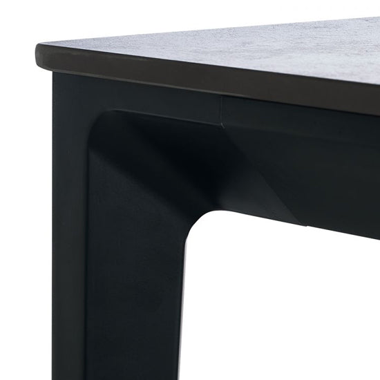 Miami Rectangular Sintered Stone Dining Table In Slate Grey