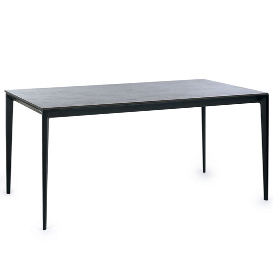 Miami Rectangular Sintered Stone Dining Table In Slate Grey