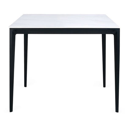 Miami Square Sintered Stone Dining Table In White