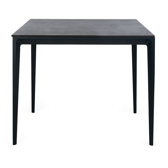 Miami Square Sintered Stone Dining Table In Slate Grey