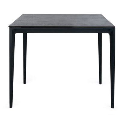 Miami Square Sintered Stone Dining Table In Slate Grey