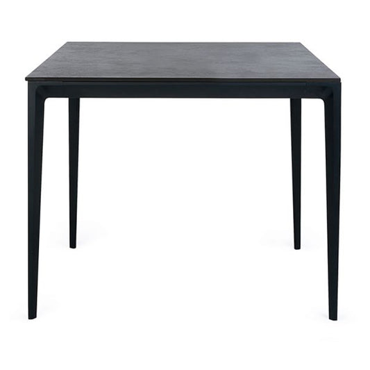Miami Square Sintered Stone Dining Table In Slate Grey