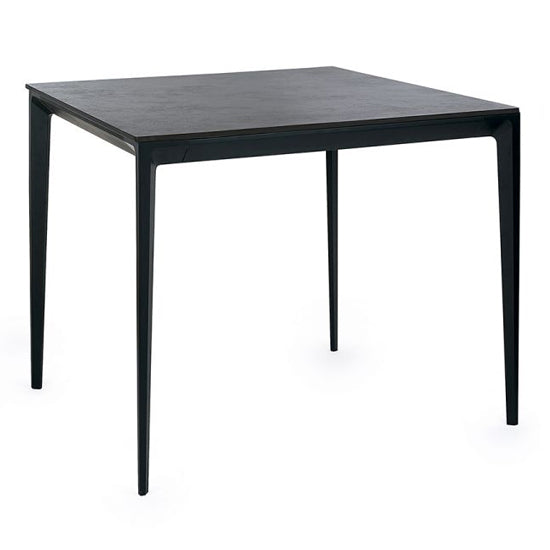 Miami Square Sintered Stone Dining Table In Slate Grey