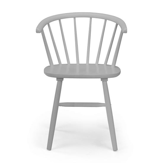 Modena Curved Back Wooden Dining Chair In Grey