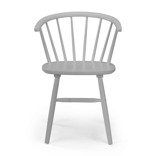 Modena Curved Back Wooden Dining Chair In Grey