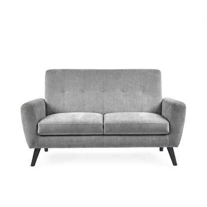Monza Contract Standard Fabric 2 Seater Sofa In Dove Grey