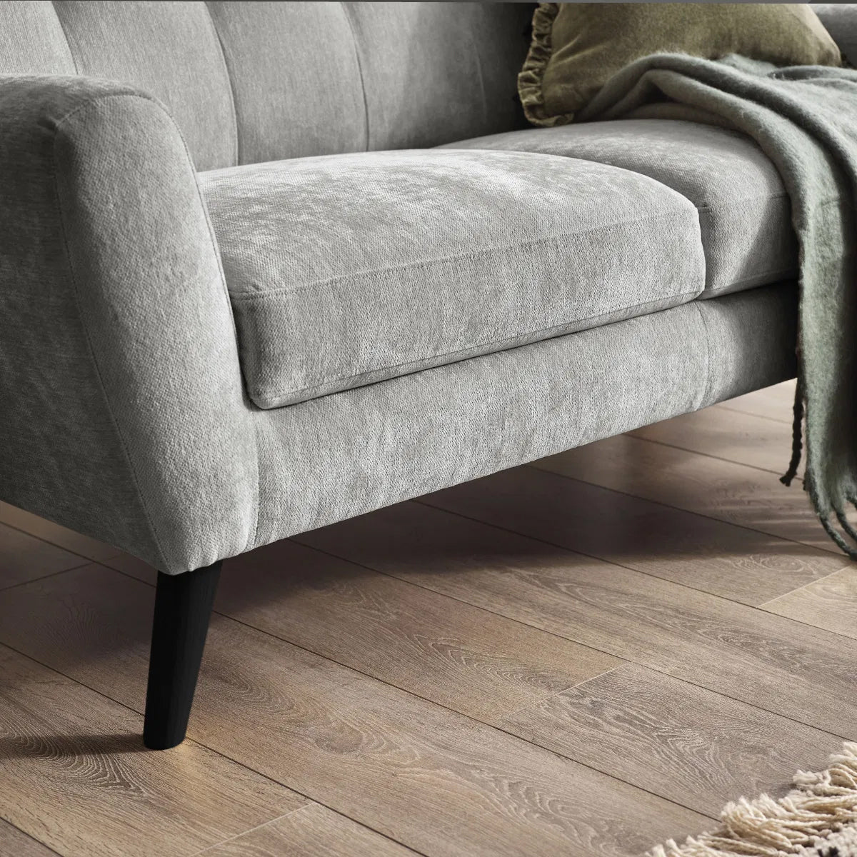 Monza Contract Standard Fabric 2 Seater Sofa In Dove Grey
