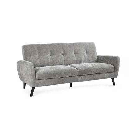 Monza Contract Standard Fabric 3 Seater Sofa In Dove Grey