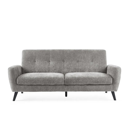 Monza Contract Standard Fabric 3 Seater Sofa In Dove Grey