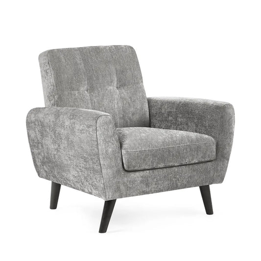 Monza Contract Standard Fabric 1 Seater Sofa In Dove Grey