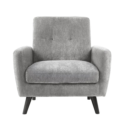 Monza Contract Standard Fabric 1 Seater Sofa In Dove Grey