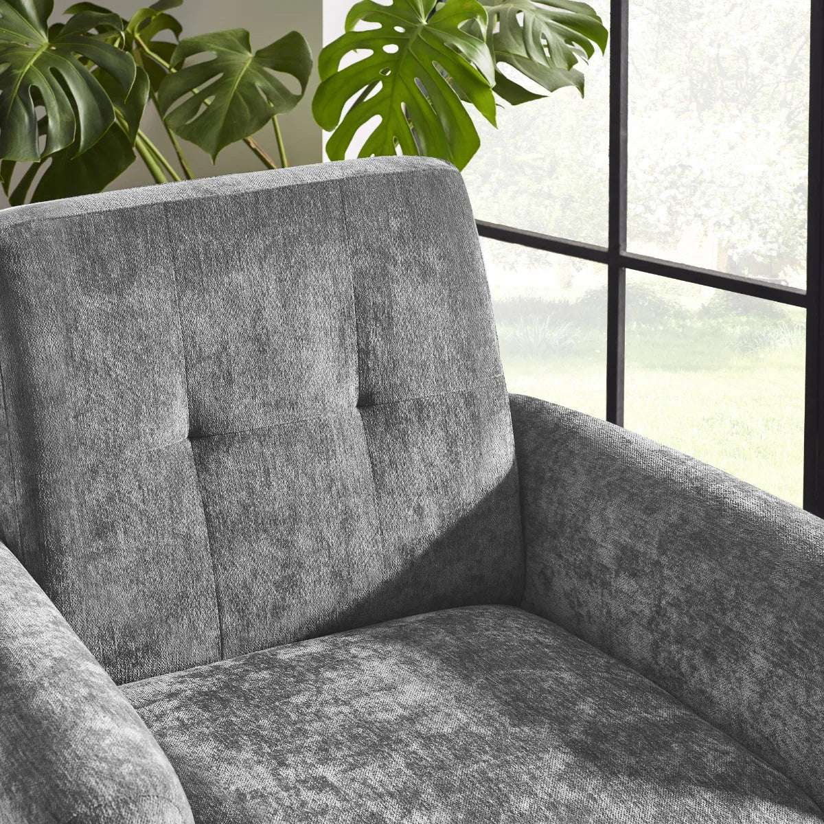 Monza Contract Standard Fabric 1 Seater Sofa In Dove Grey