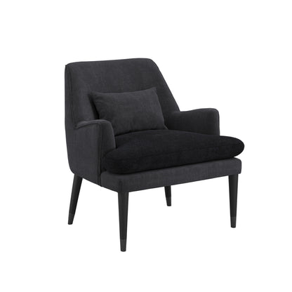 Montana Linen Blend Fabric Armchair In Anthracite