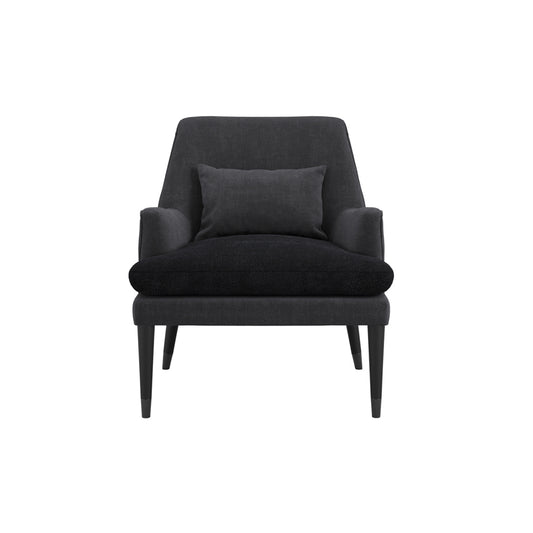 Montana Linen Blend Fabric Armchair In Anthracite