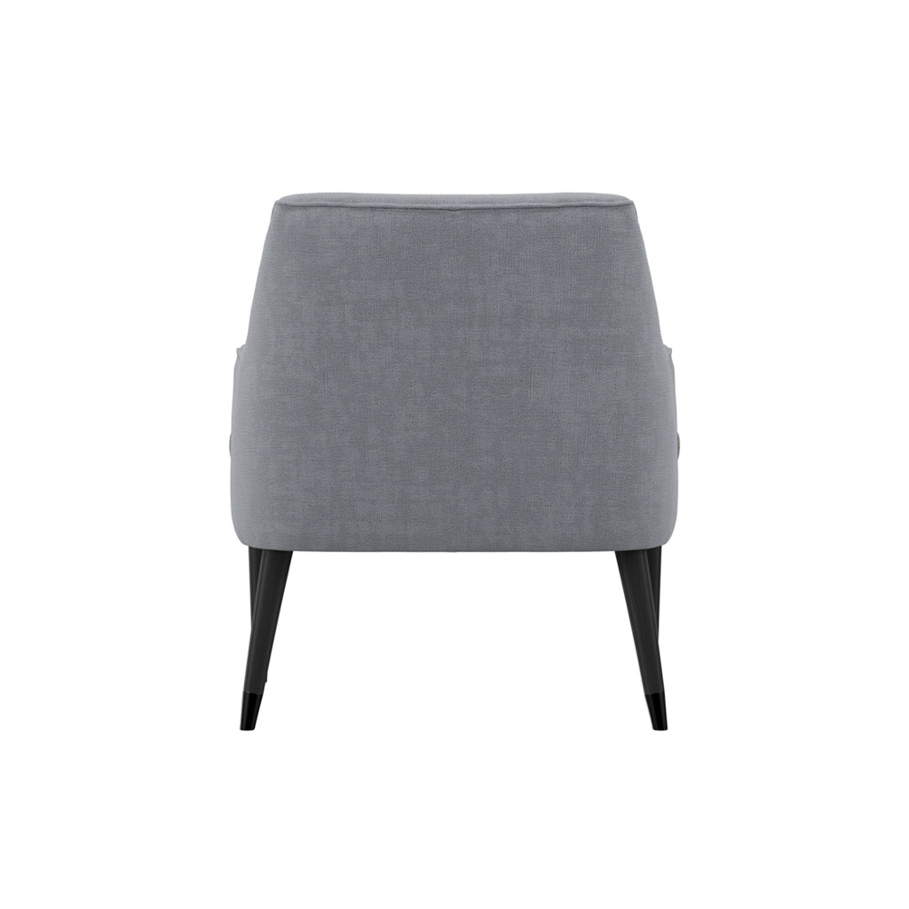Montana Linen Blend Fabric Armchair In Soft Grey