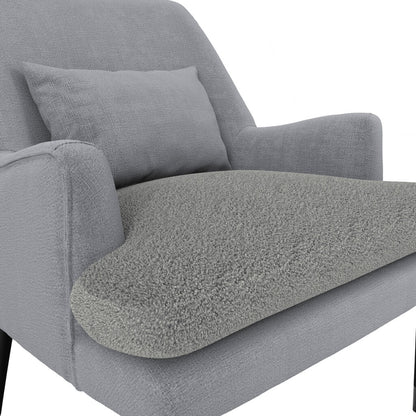 Montana Linen Blend Fabric Armchair In Soft Grey