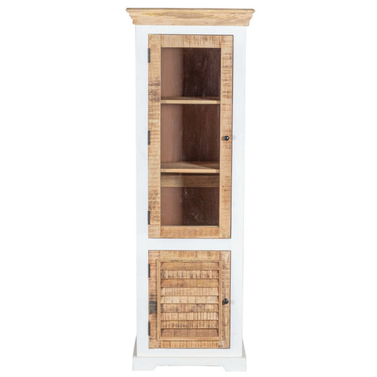 Alfie Wood Display Cabinet With 1 Doors 3 Shelves In Oak